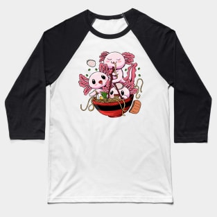 Ramen Axolotl Baseball T-Shirt